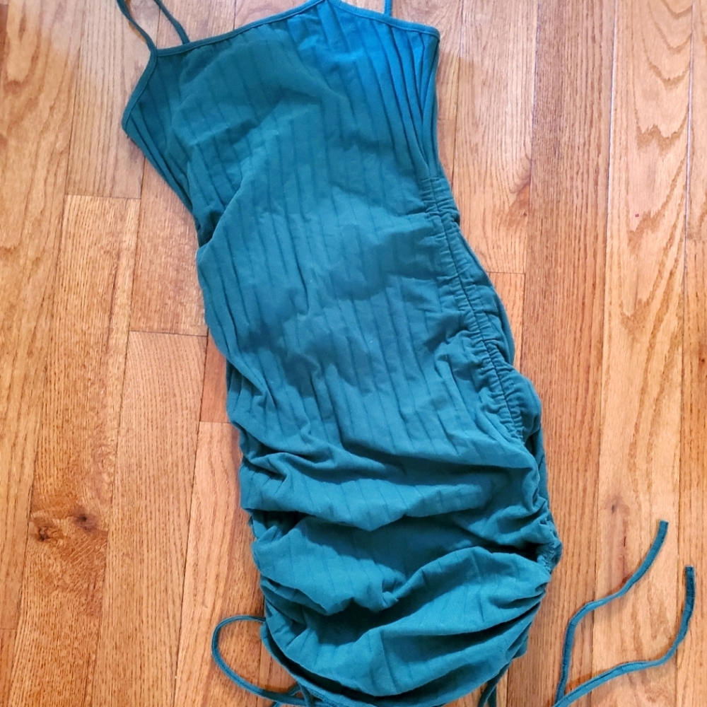 Shein Green Ruched Dress - Picture 1 of 2